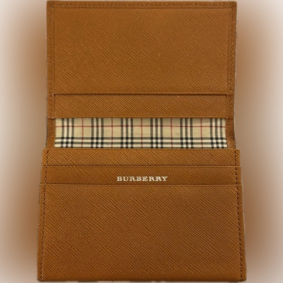 Burberry Tan Leather Card Holder - Picture 3 of 9